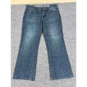 Express Jeans Mens 38x32 Blue Medium Wash Low Rise Bootcut Denim Western VTG 90s